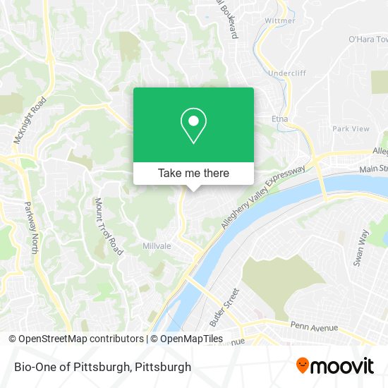 Bio-One of Pittsburgh map