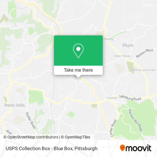 USPS Collection Box - Blue Box map