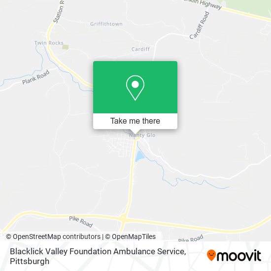 Blacklick Valley Foundation Ambulance Service map