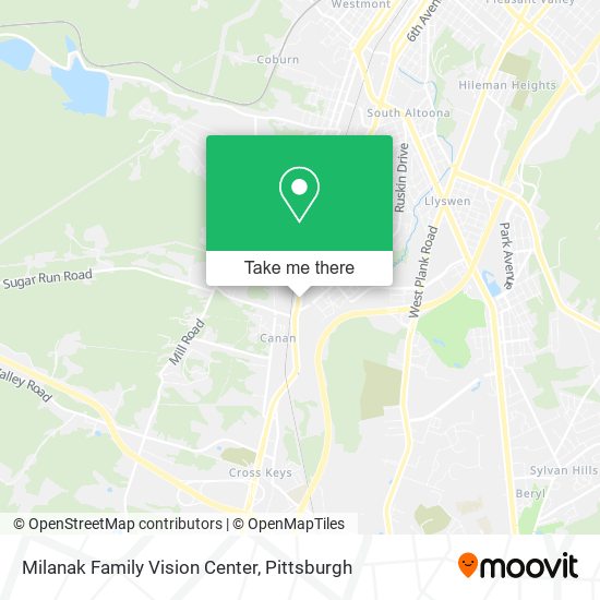 Milanak Family Vision Center map
