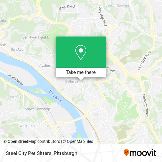 Steel City Pet Sitters map