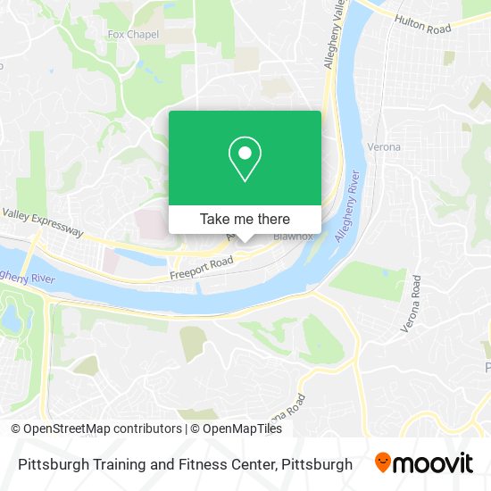 Pittsburgh Training and Fitness Center map