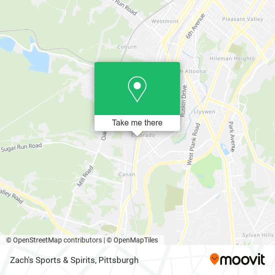 Zach's Sports & Spirits map