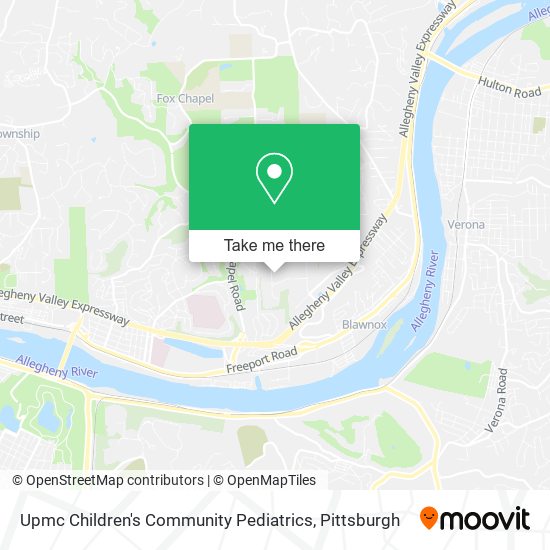 Mapa de Upmc Children's Community Pediatrics