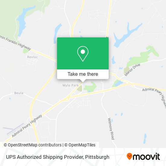 Mapa de UPS Authorized Shipping Provider