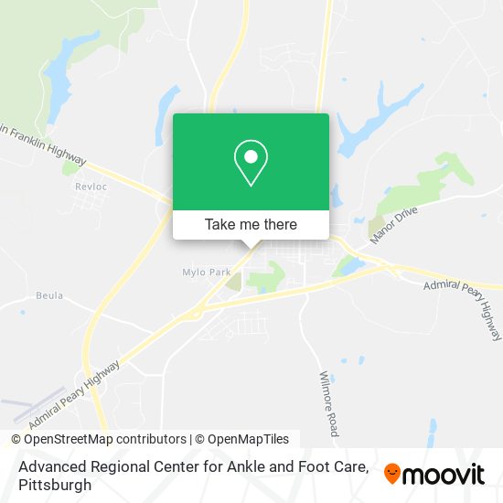 Mapa de Advanced Regional Center for Ankle and Foot Care