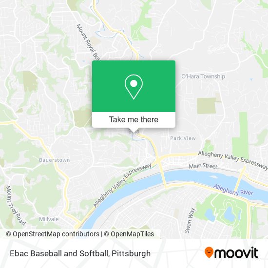 Ebac Baseball and Softball map
