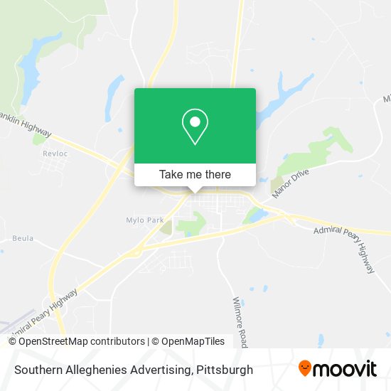 Southern Alleghenies Advertising map