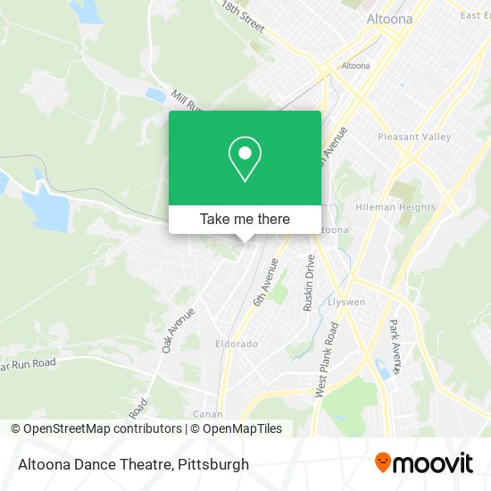 Mapa de Altoona Dance Theatre
