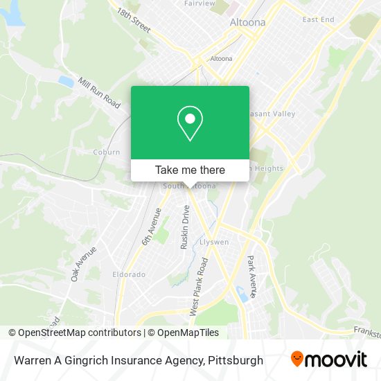 Warren A Gingrich Insurance Agency map