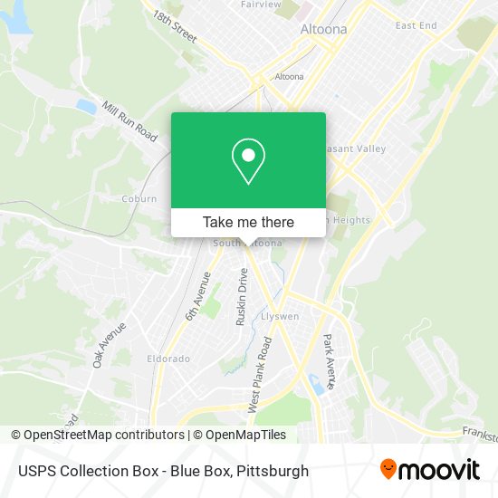 USPS Collection Box - Blue Box map