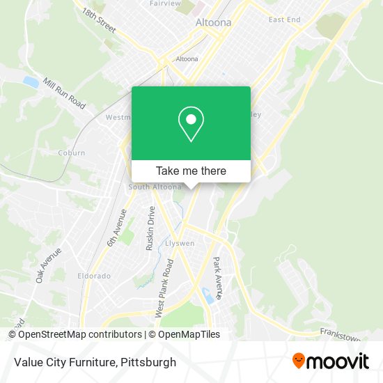 Mapa de Value City Furniture