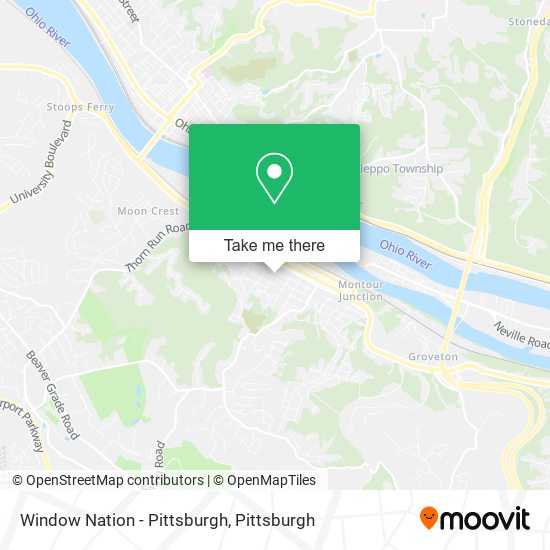 Mapa de Window Nation - Pittsburgh