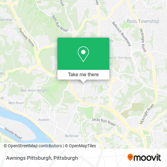 Awnings Pittsburgh map