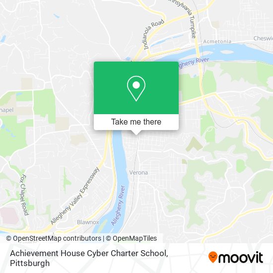 Mapa de Achievement House Cyber Charter School