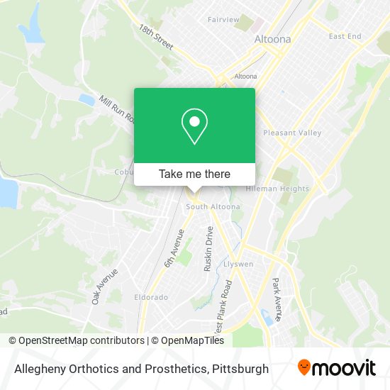 Allegheny Orthotics and Prosthetics map