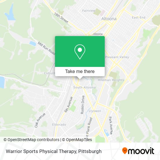 Warrior Sports Physical Therapy map