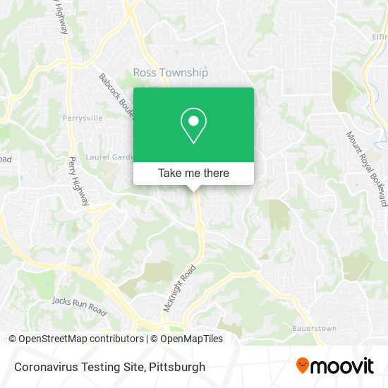 Coronavirus Testing Site map