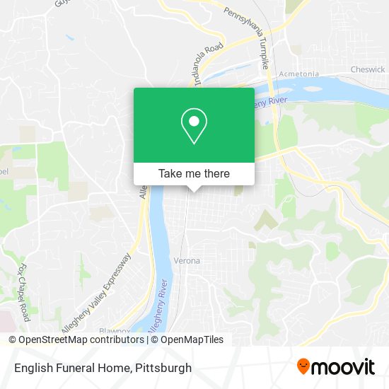 English Funeral Home map