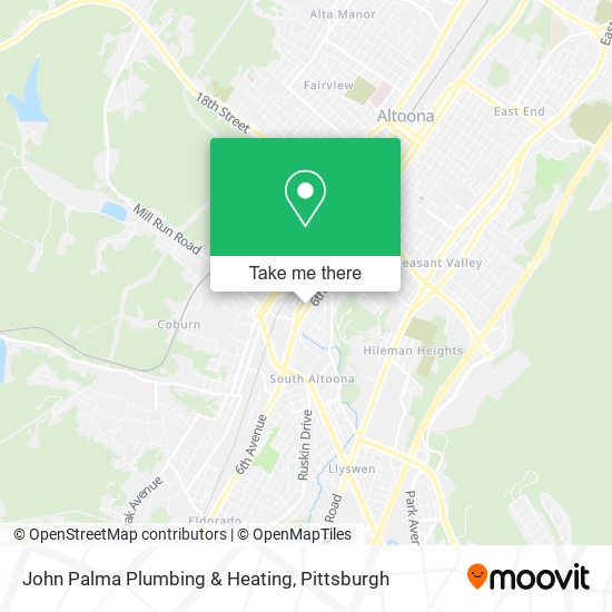 Mapa de John Palma Plumbing & Heating