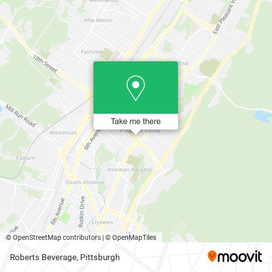 Roberts Beverage map