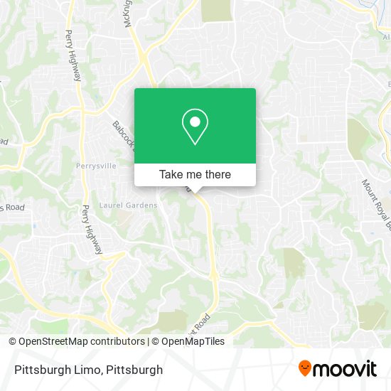 Pittsburgh Limo map