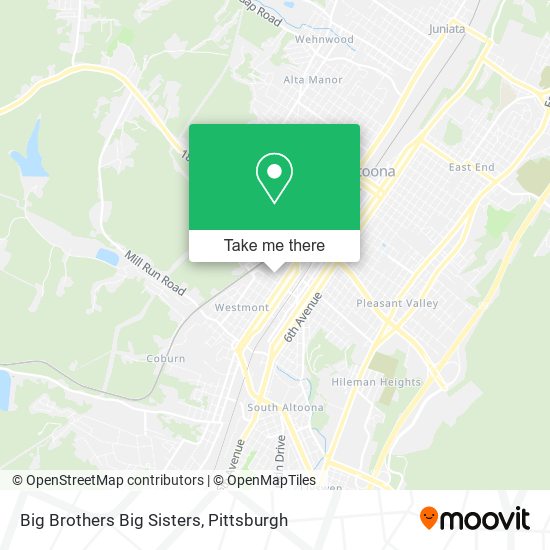 Big Brothers Big Sisters map