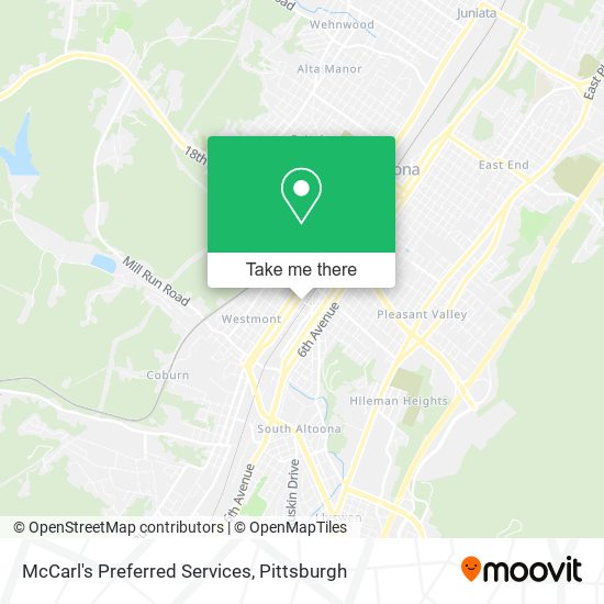 Mapa de McCarl's Preferred Services