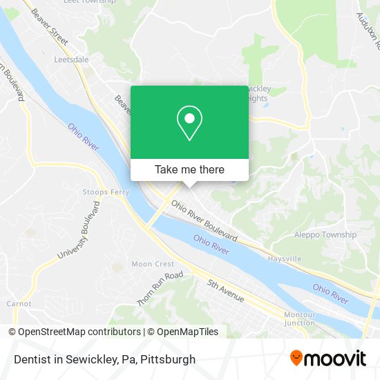 Mapa de Dentist in Sewickley, Pa