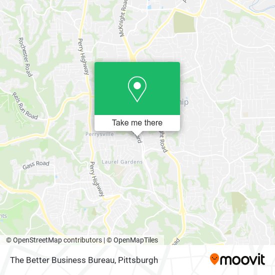 The Better Business Bureau map