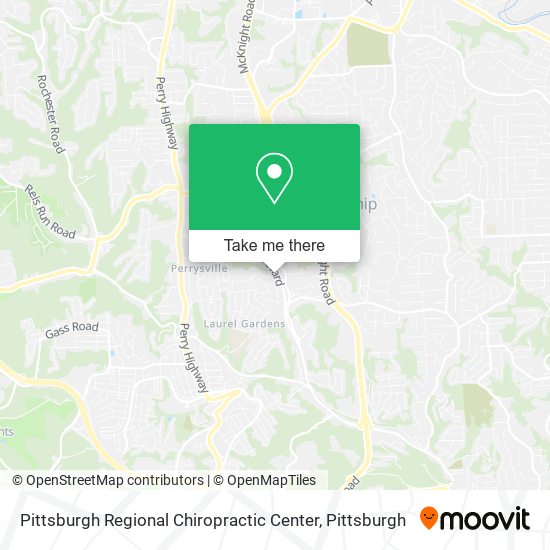 Mapa de Pittsburgh Regional Chiropractic Center