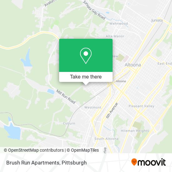 Mapa de Brush Run Apartments