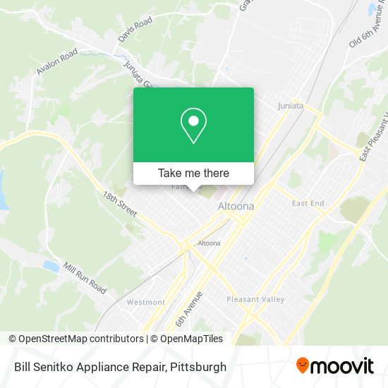 Mapa de Bill Senitko Appliance Repair