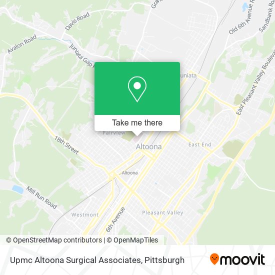 Upmc Altoona Surgical Associates map