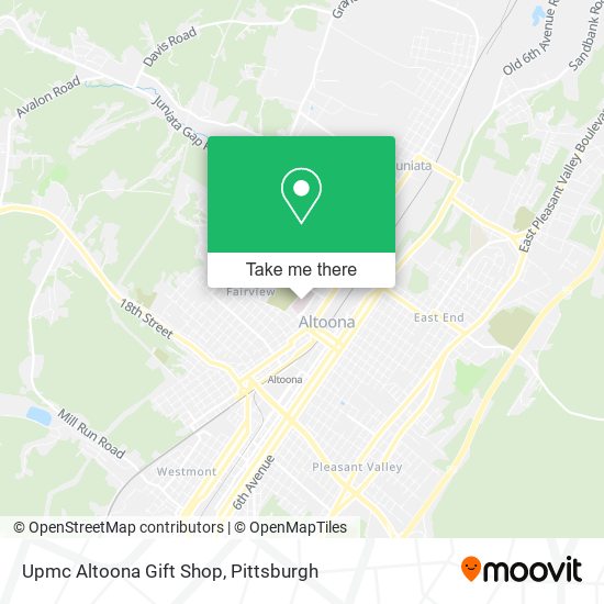 Upmc Altoona Gift Shop map