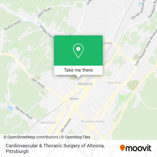 Mapa de Cardiovascular & Thoracic Surgery of Altoona