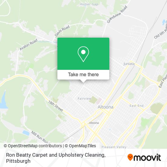 Ron Beatty Carpet and Upholstery Cleaning map