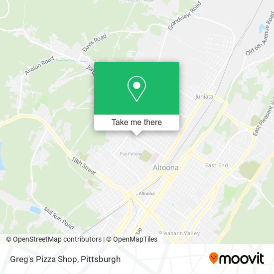 Mapa de Greg's Pizza Shop