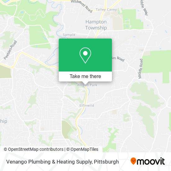 Mapa de Venango Plumbing & Heating Supply