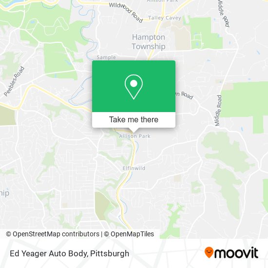 Ed Yeager Auto Body map