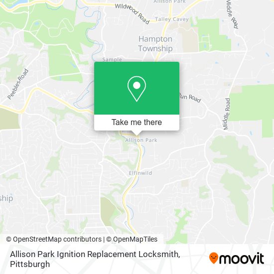 Mapa de Allison Park Ignition Replacement Locksmith