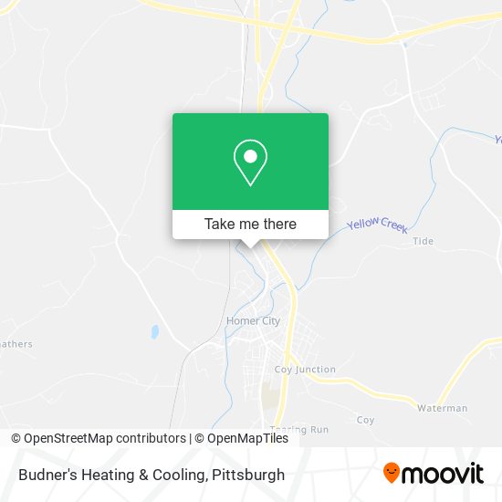 Budner's Heating & Cooling map