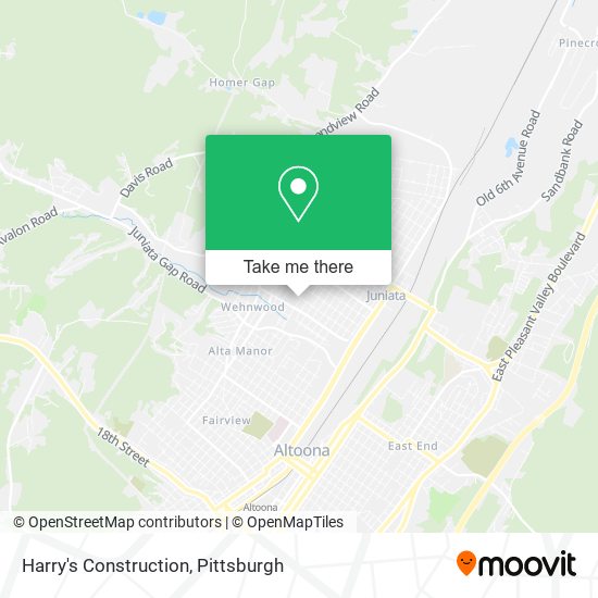 Harry's Construction map