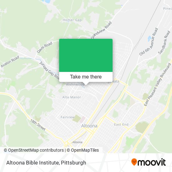 Altoona Bible Institute map