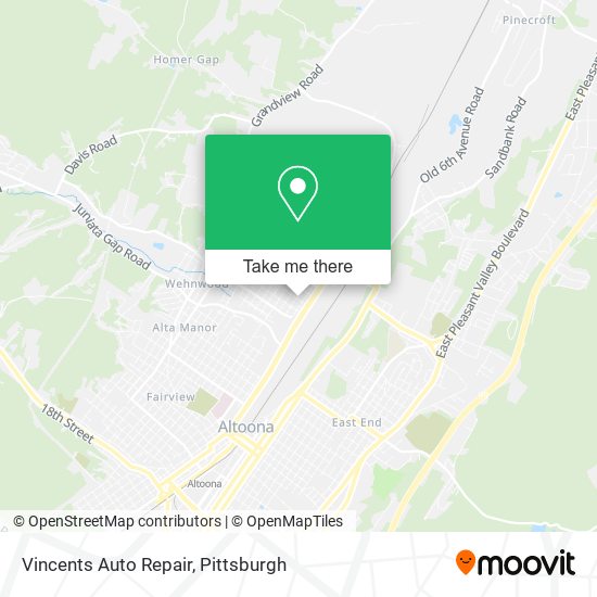 Vincents Auto Repair map