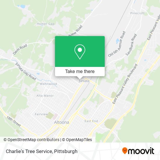 Charlie's Tree Service map