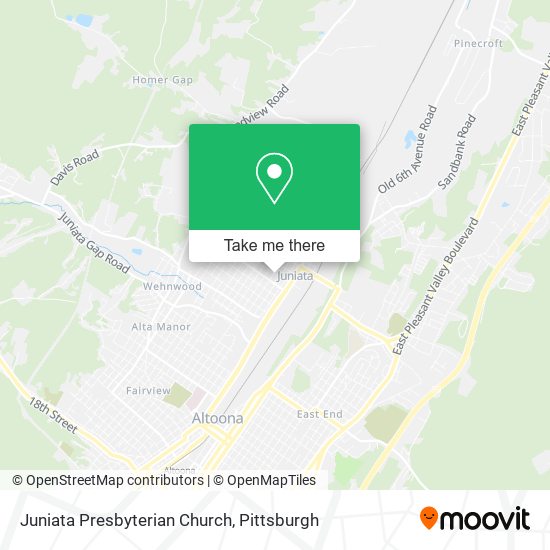 Juniata Presbyterian Church map