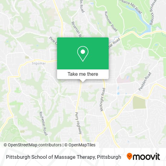 Pittsburgh School of Massage Therapy map