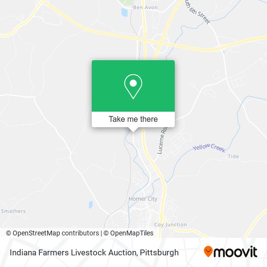 Indiana Farmers Livestock Auction map