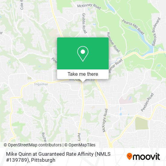Mapa de Mike Quinn at Guaranteed Rate Affinity (NMLS #139789)